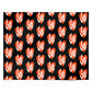 Bold Love Heart Black Valentines Day Personalised Wrapping Paper Alternative