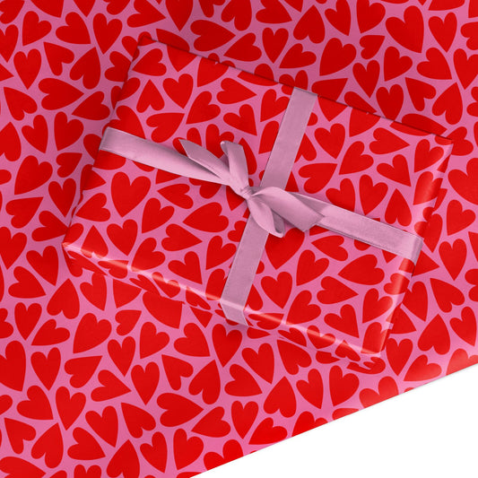 Bold Red Heart Custom Wrapping Paper