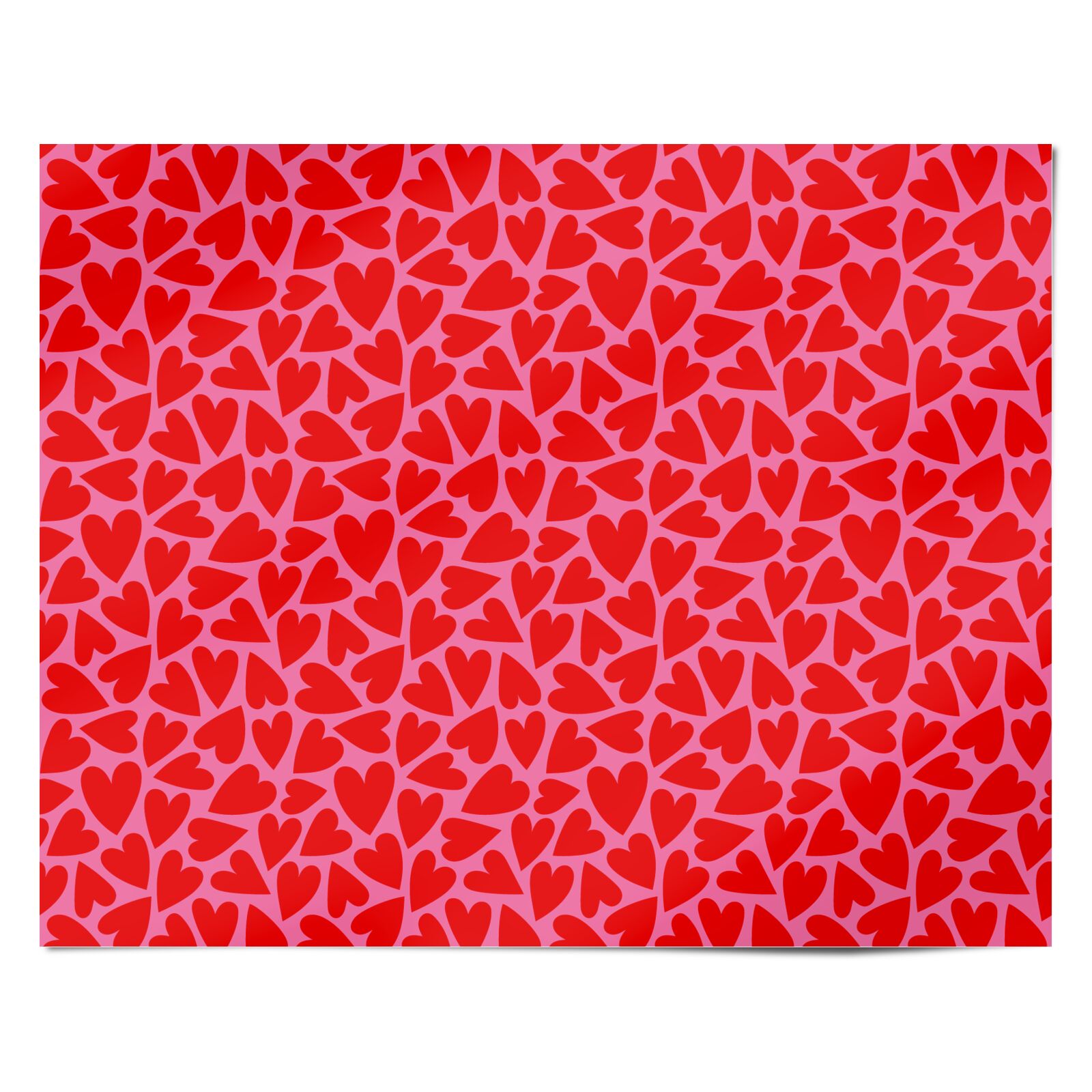 Bold Red Heart Personalised Wrapping Paper Alternative