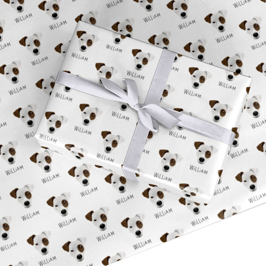 Border Jack Icon with Name Custom Wrapping Paper