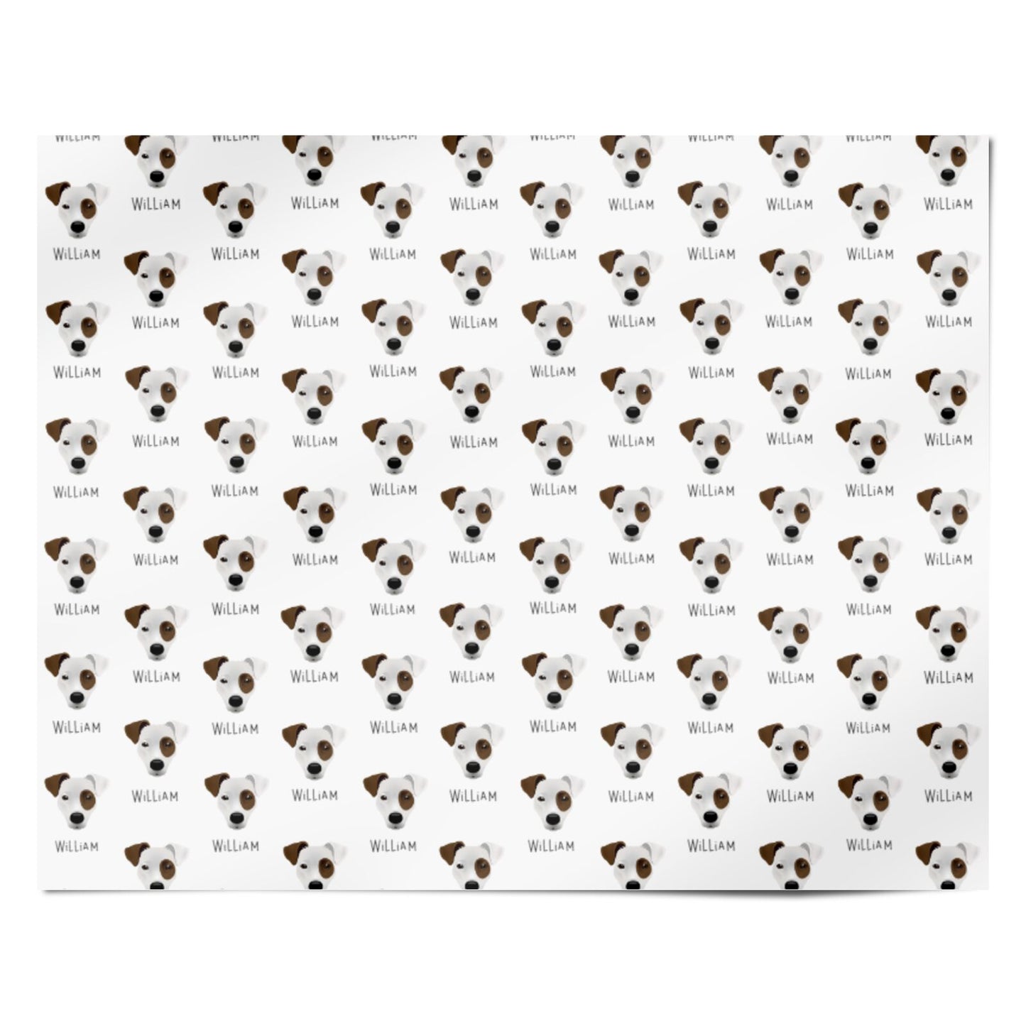 Border Jack Icon with Name Personalised Wrapping Paper Alternative