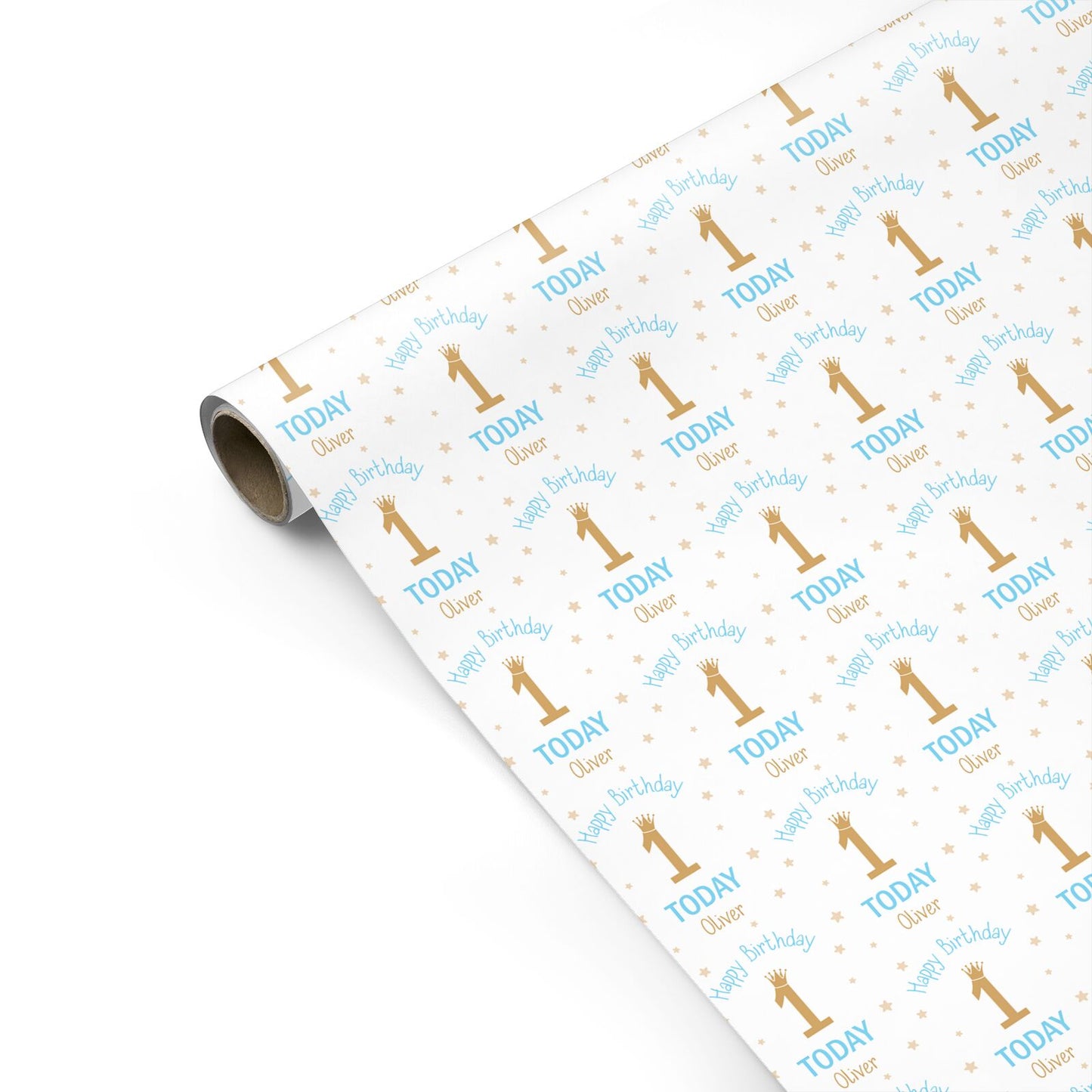 Boys Blue Personalised Birthday Personalised Gift Wrap