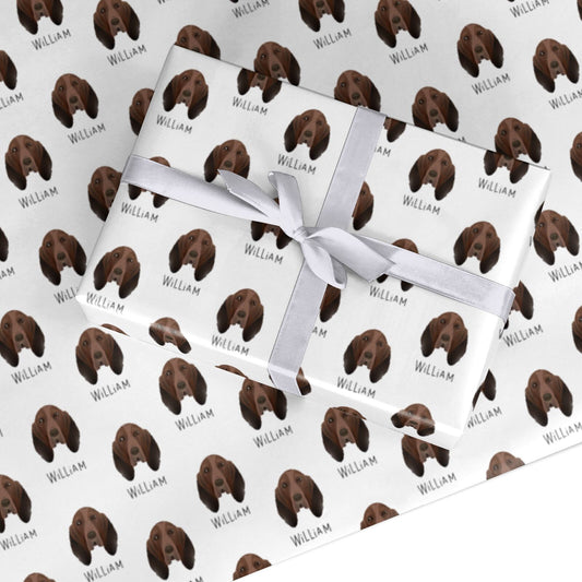 Bracco Italiano Icon with Name Custom Wrapping Paper