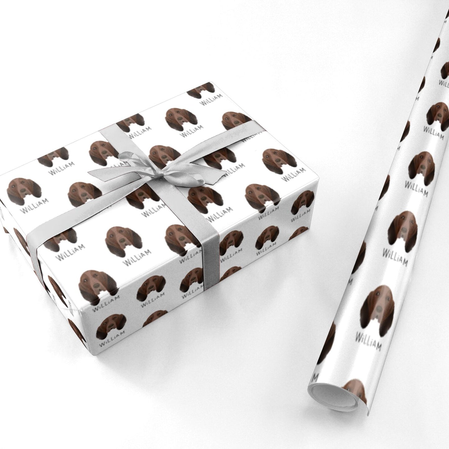 Bracco Italiano Icon with Name Personalised Wrapping Paper