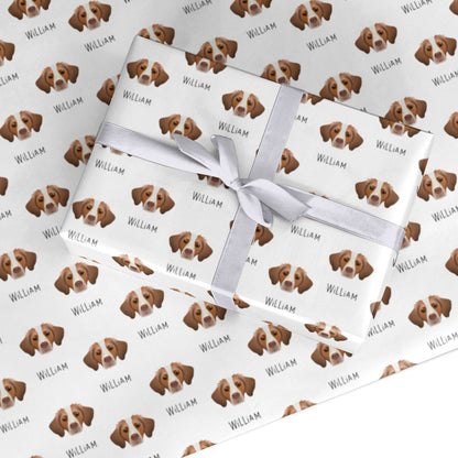 Brittany Icon with Name Custom Wrapping Paper