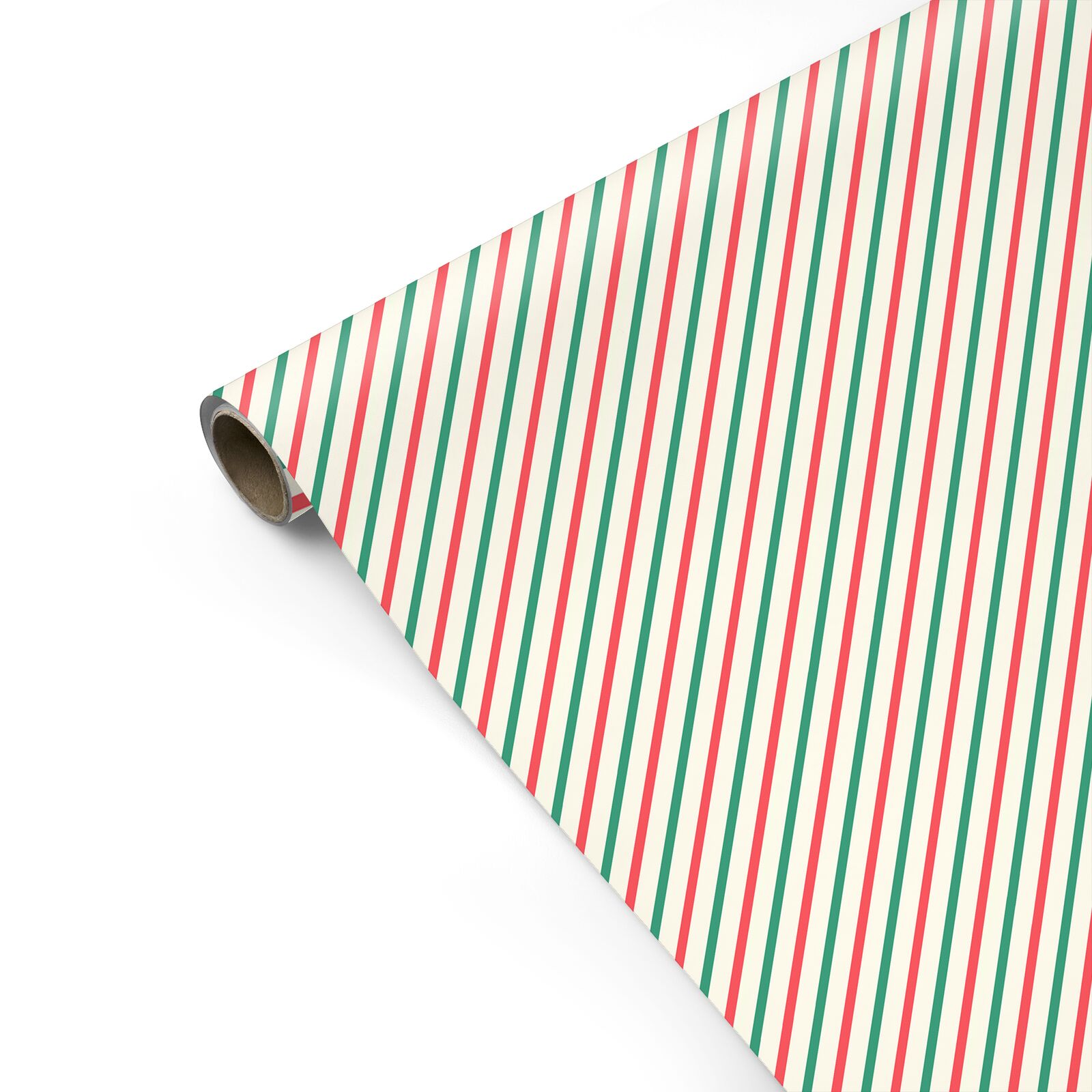 Candy Cane Christmas Striped Personalised Gift Wrap