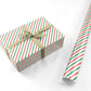 Candy Cane Christmas Striped Personalised Wrapping Paper