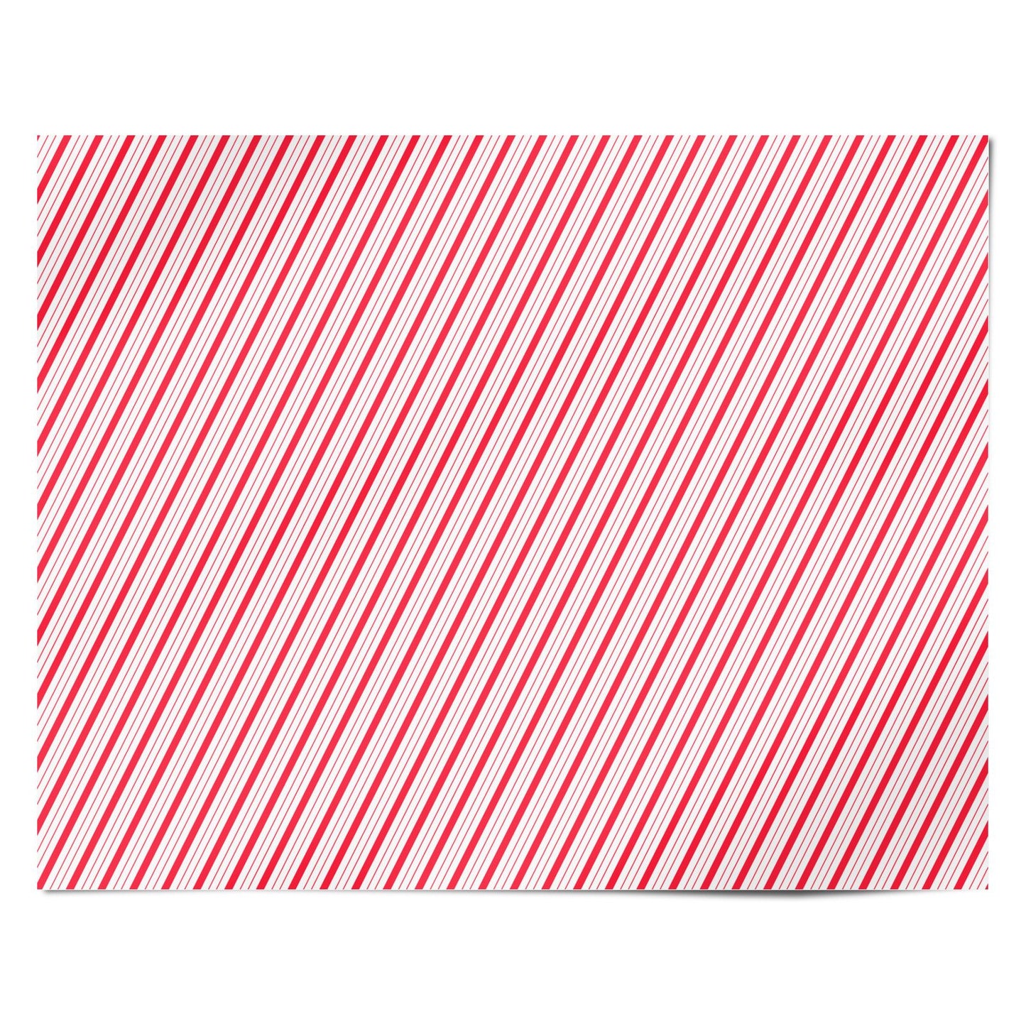 Candy Cane Pinstripe Christmas Personalised Wrapping Paper Alternative