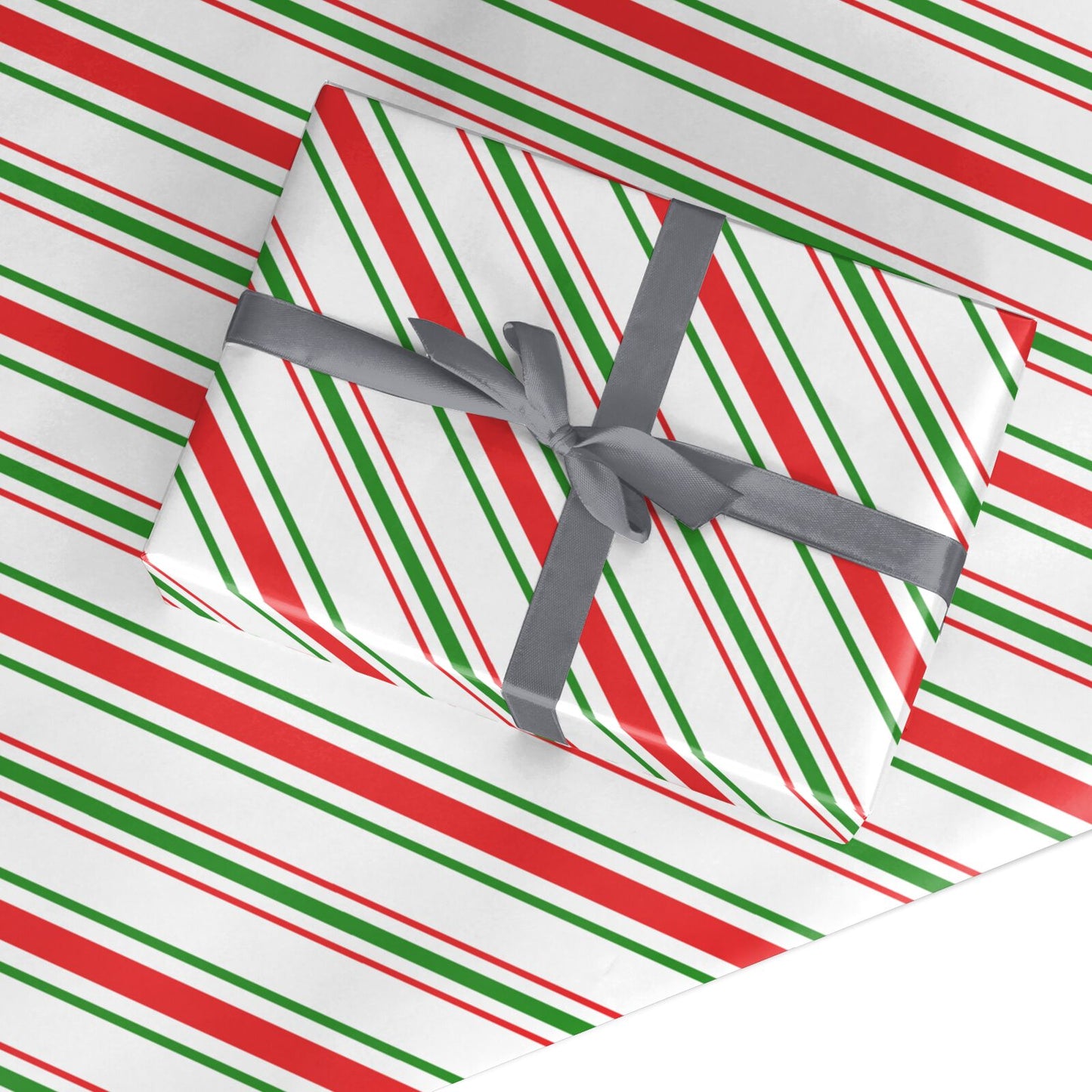 Candy Cane Striped Custom Wrapping Paper