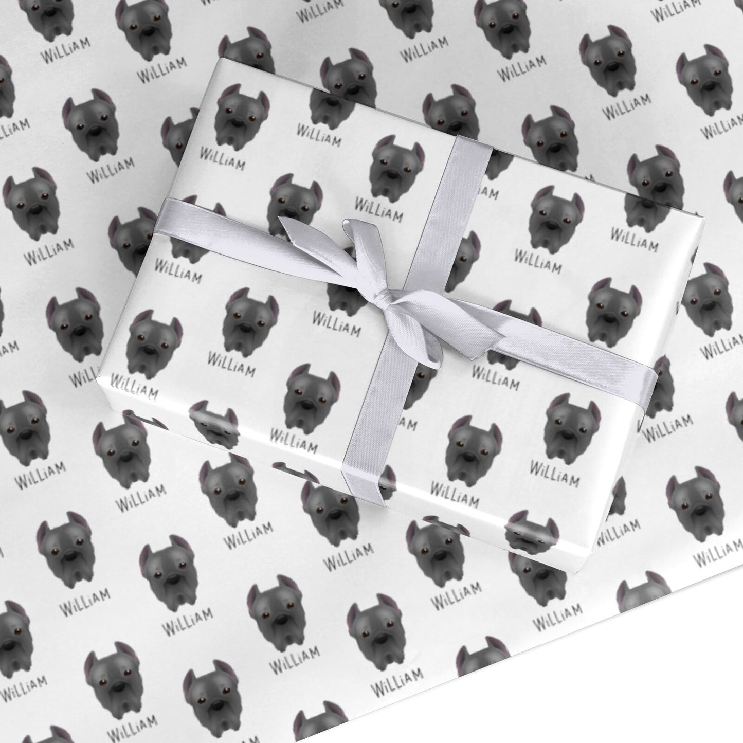 Cane Corso Italiano Icon with Name Custom Wrapping Paper