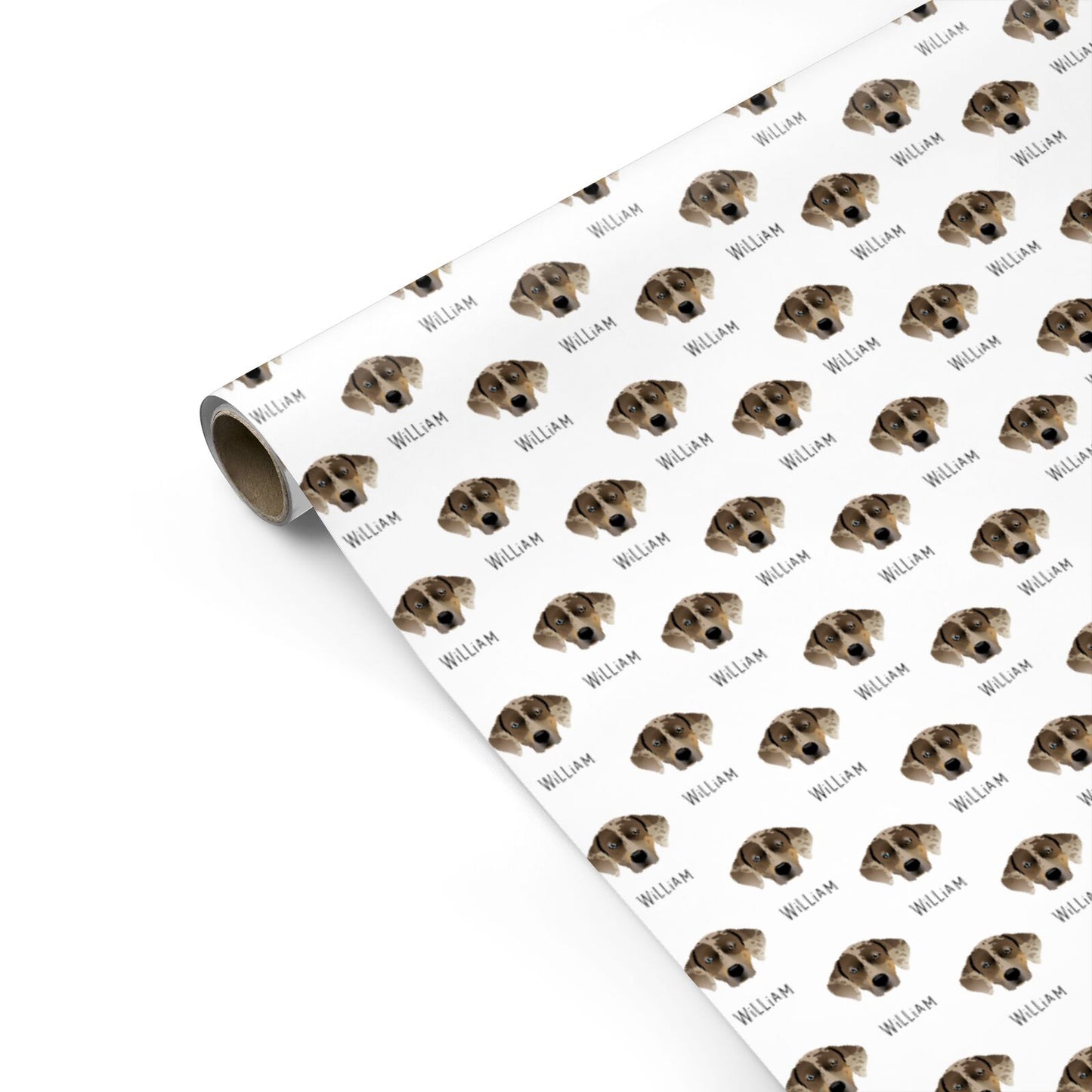 Catahoula Leopard Dog Icon with Name Personalised Gift Wrap