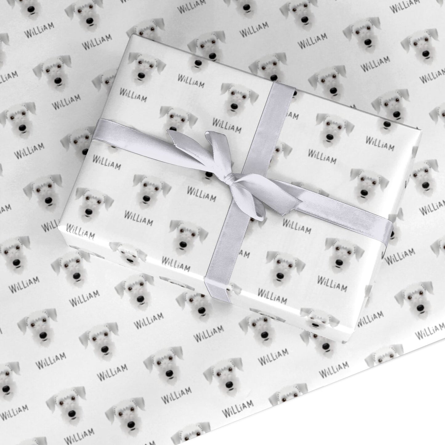 Cesky Terrier Icon with Name Custom Wrapping Paper