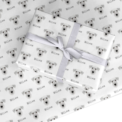 Cesky Terrier Icon with Name Custom Wrapping Paper