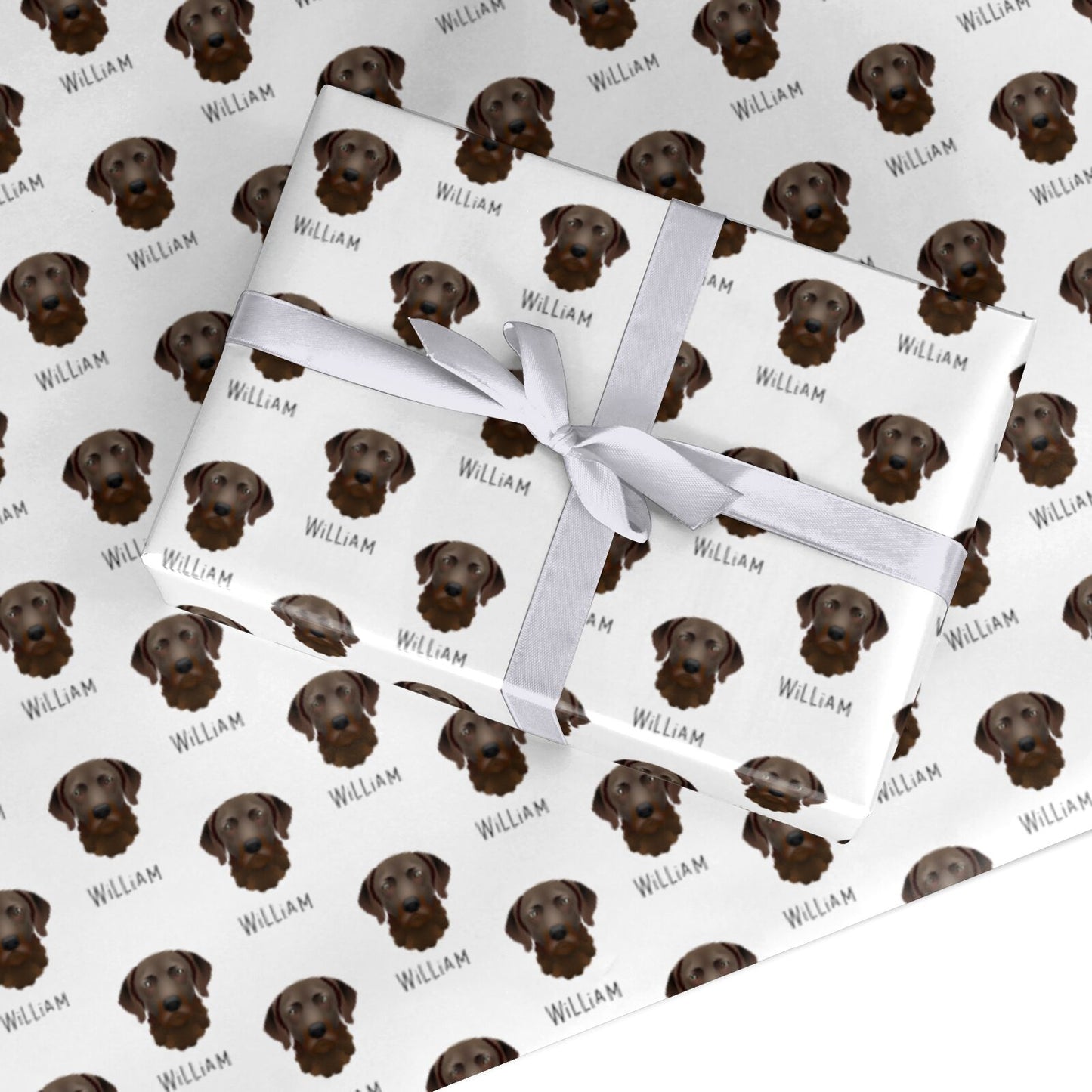 Chesapeake Bay Retriever Icon with Name Custom Wrapping Paper