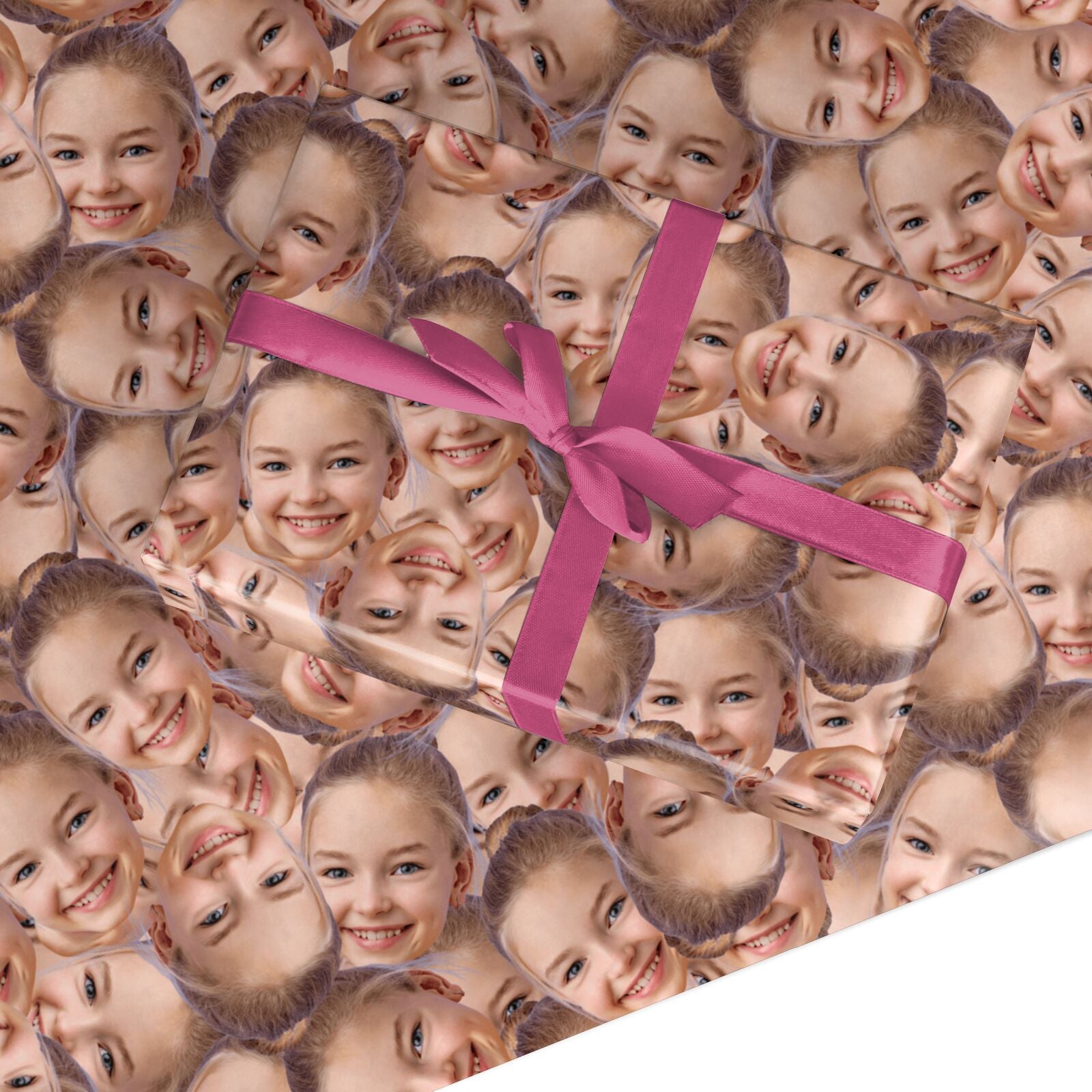 Childrens Photo Face Custom Wrapping Paper