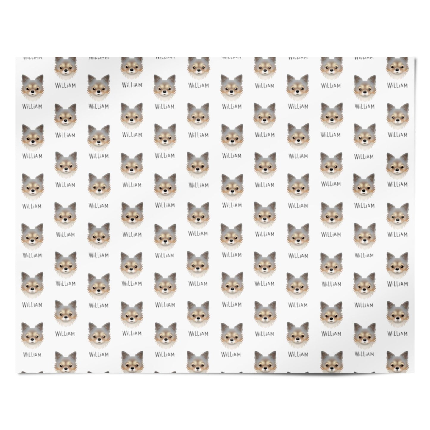 Chorkie Icon with Name Personalised Wrapping Paper Alternative