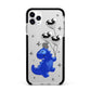 Chrome Dinosaur Balloons Apple iPhone 11 Pro Max in Silver with Black Impact Case