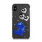 Chrome Dinosaur Balloons Apple iPhone Xs Impact Case Black Edge on Black Phone