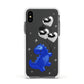 Chrome Dinosaur Balloons Apple iPhone Xs Impact Case White Edge on Black Phone