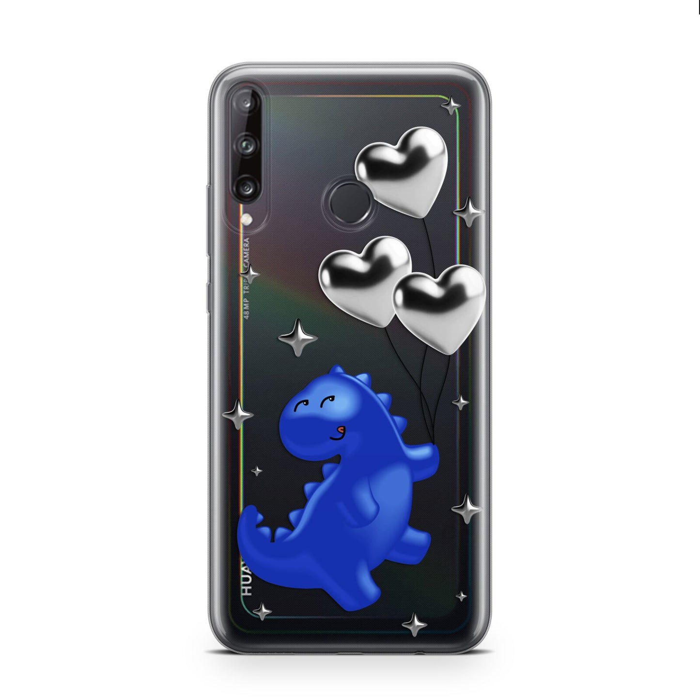 Chrome Dinosaur Balloons Huawei P40 Lite E Phone Case