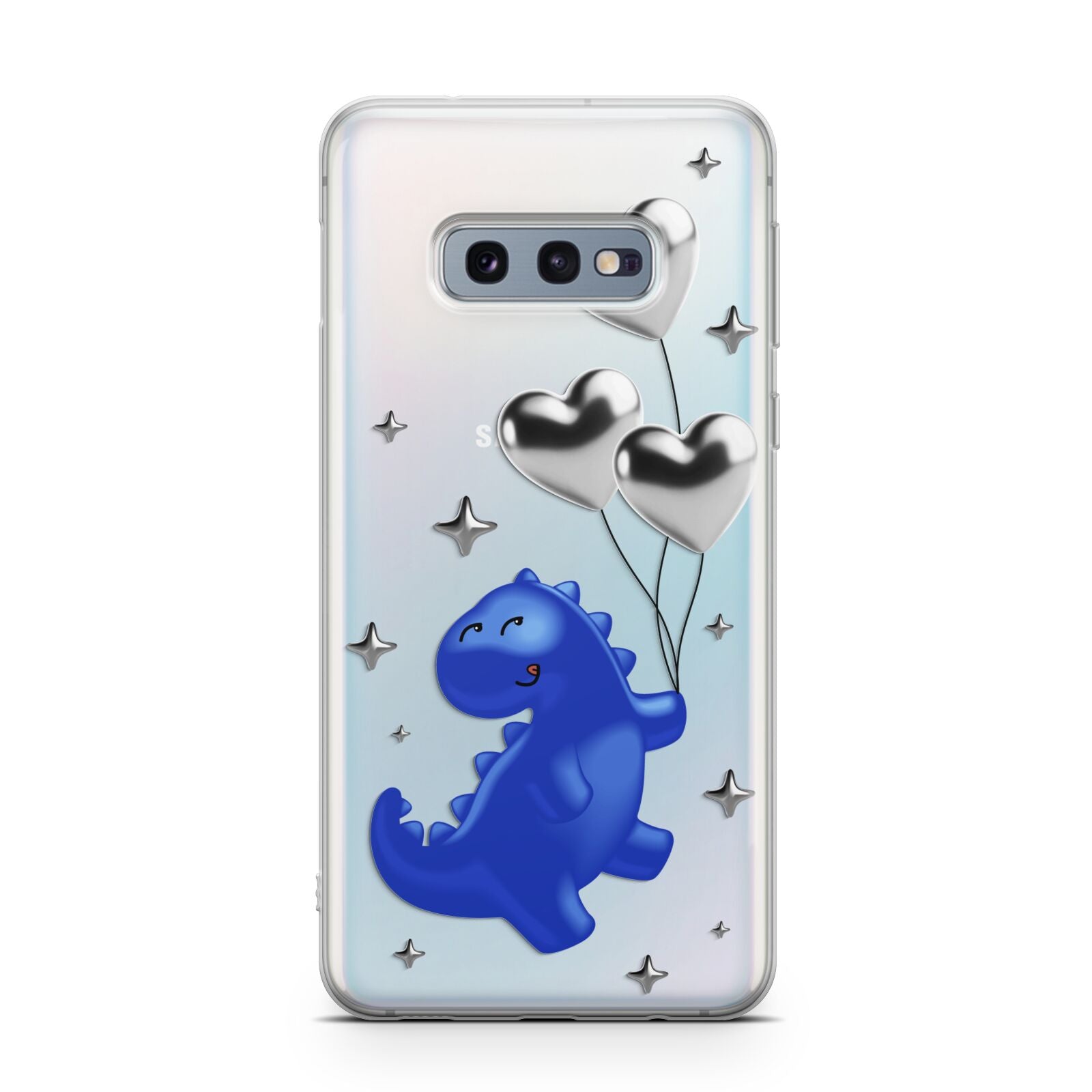 Chrome Dinosaur Balloons Samsung Galaxy S10E Case