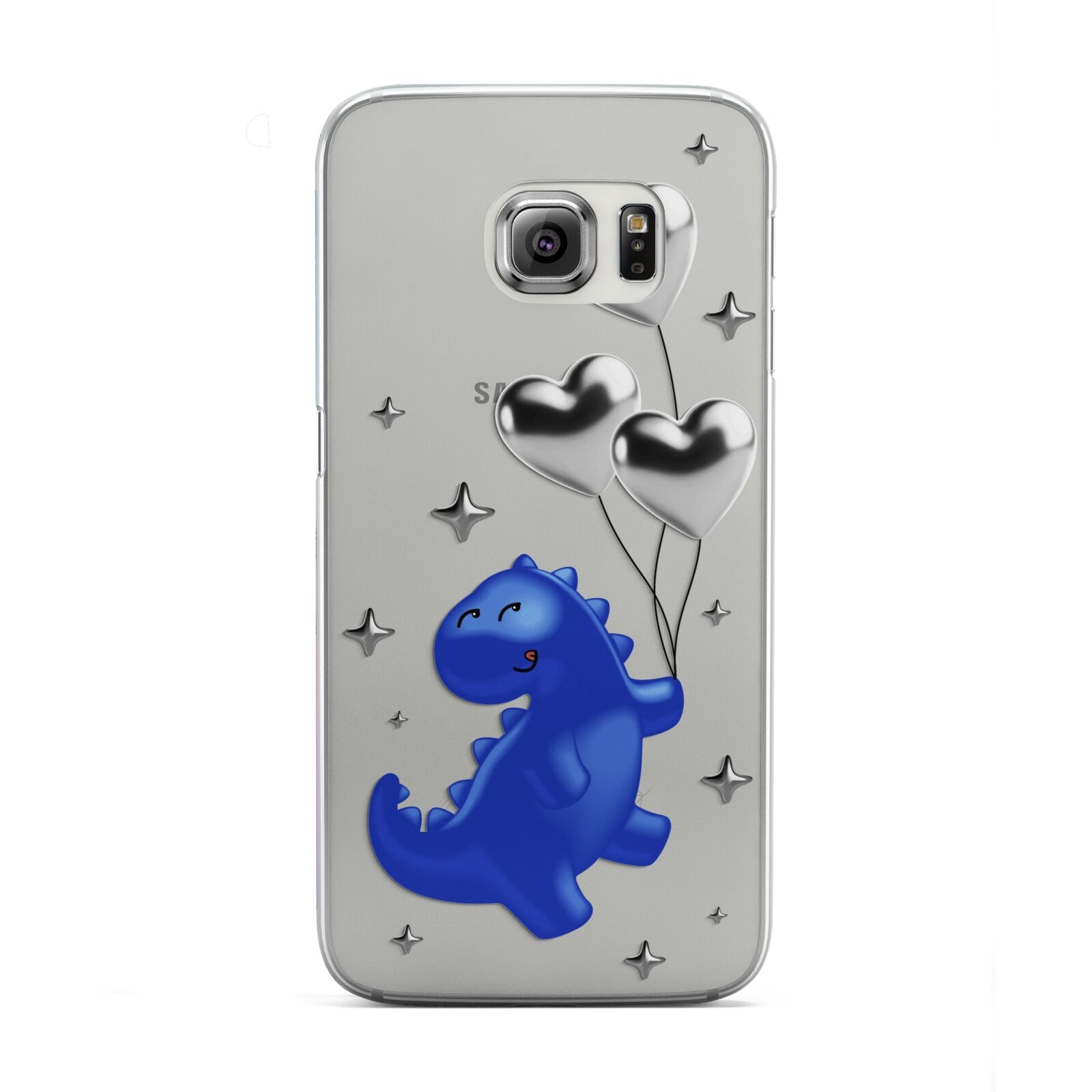 Chrome Dinosaur Balloons Samsung Galaxy S6 Edge Case