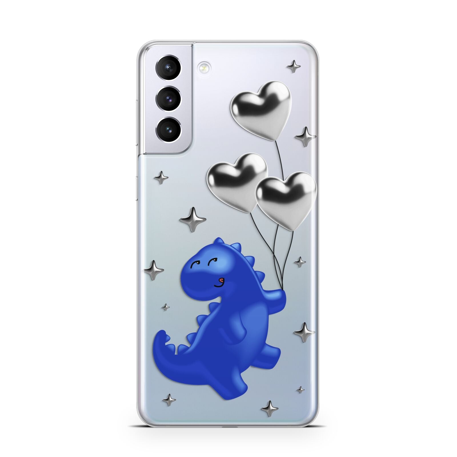 Chrome Dinosaur Balloons Samsung S21 Plus Case