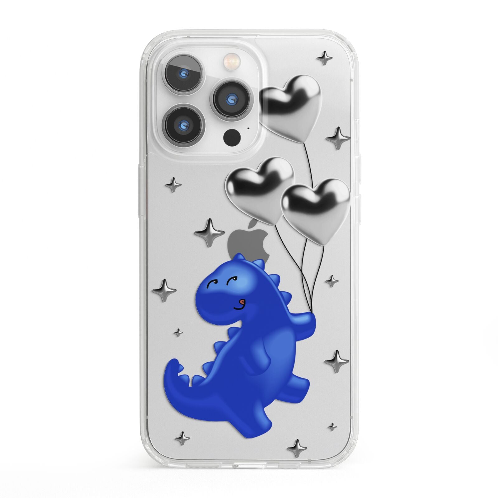 Chrome Dinosaur Balloons iPhone 13 Pro Clear Bumper Case