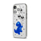 Chrome Dinosaur Balloons iPhone 14 Pro Glitter Tough Case Silver Angled Image