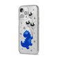 Chrome Dinosaur Balloons iPhone 14 Pro Max Glitter Tough Case Silver Angled Image