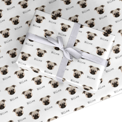 Chug Icon with Name Custom Wrapping Paper