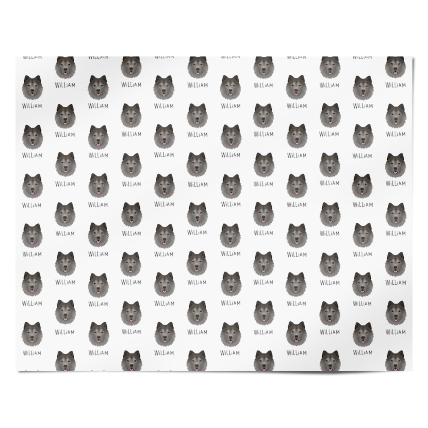 Chusky Icon with Name Personalised Wrapping Paper Alternative