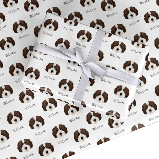 Cockachon Icon with Name Custom Wrapping Paper