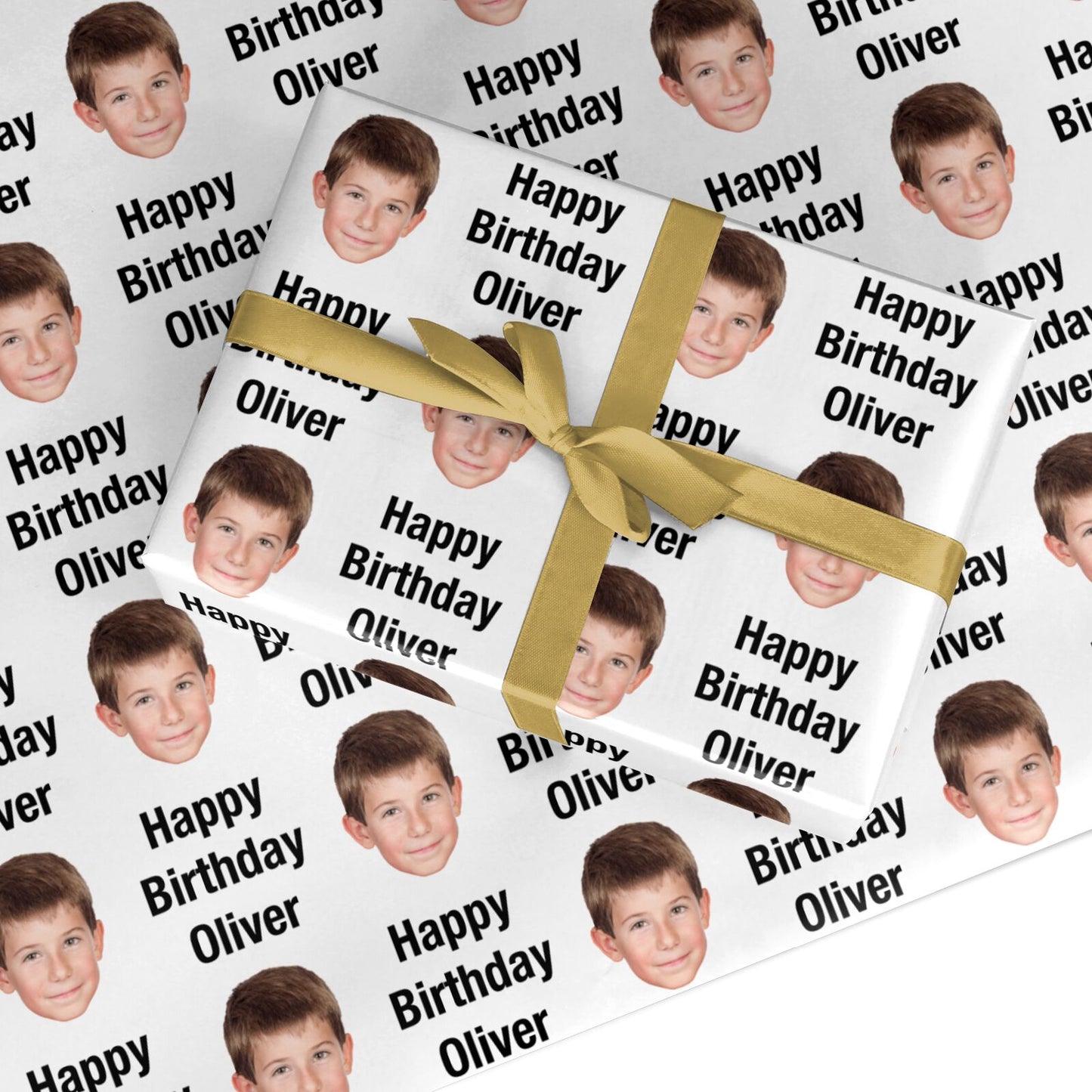 Custom Happy Birthday Face Custom Wrapping Paper