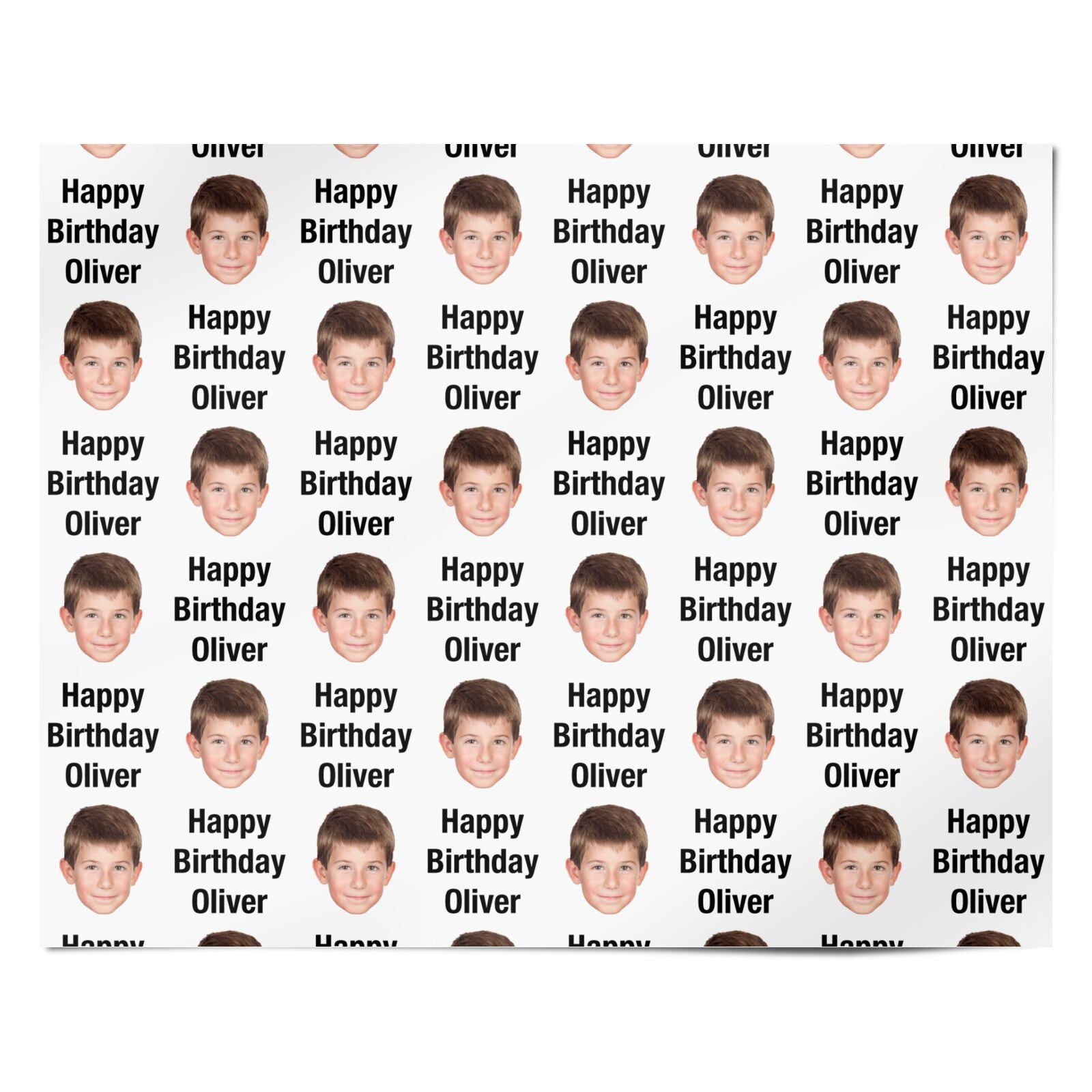 Custom Happy Birthday Face Personalised Wrapping Paper Alternative