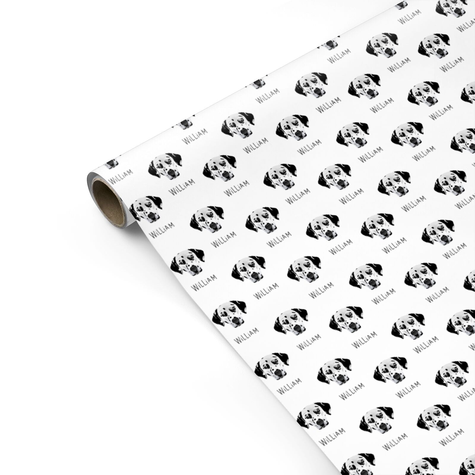 Dalmatian Icon with Name Personalised Gift Wrap