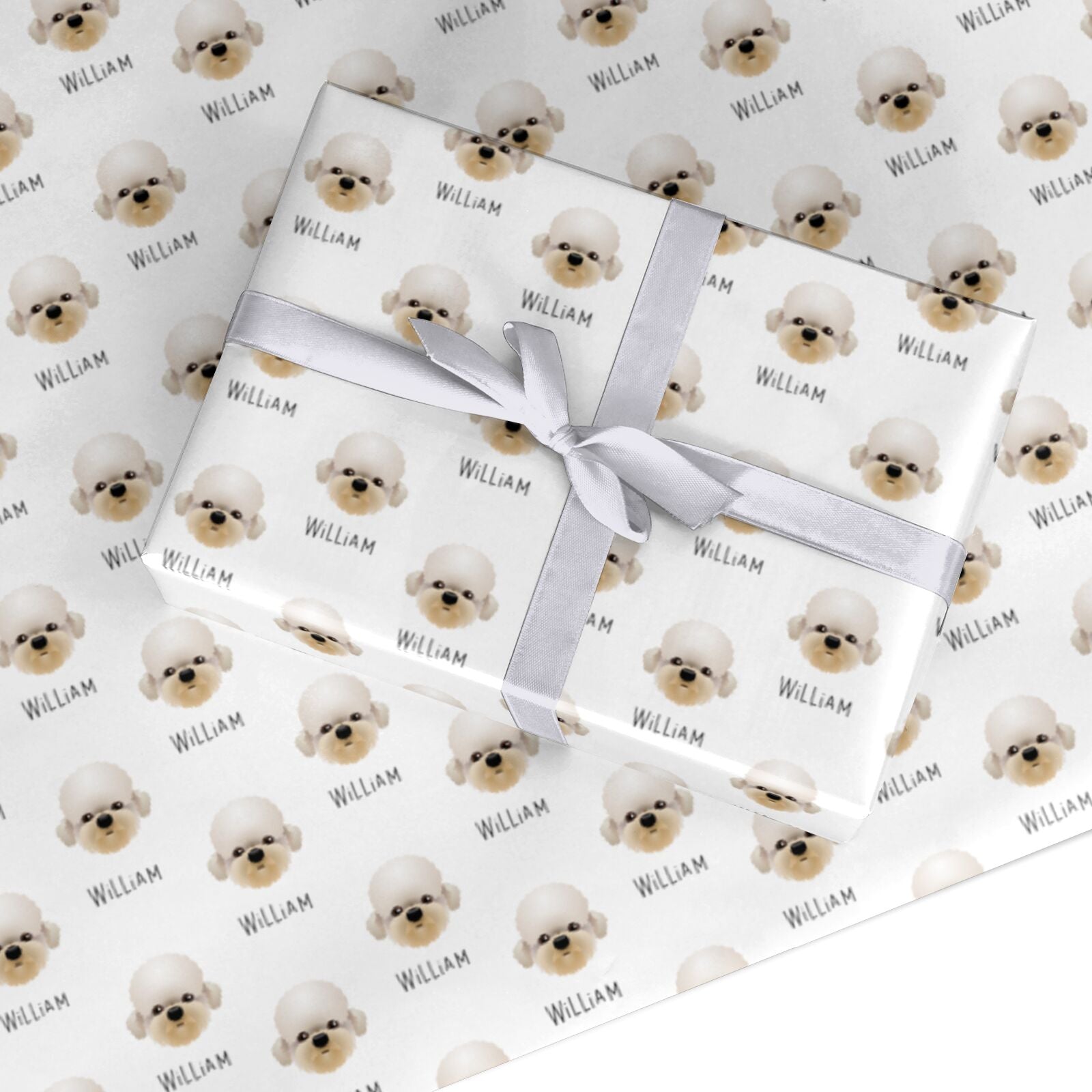 Dandie Dinmont Terrier Icon with Name Custom Wrapping Paper