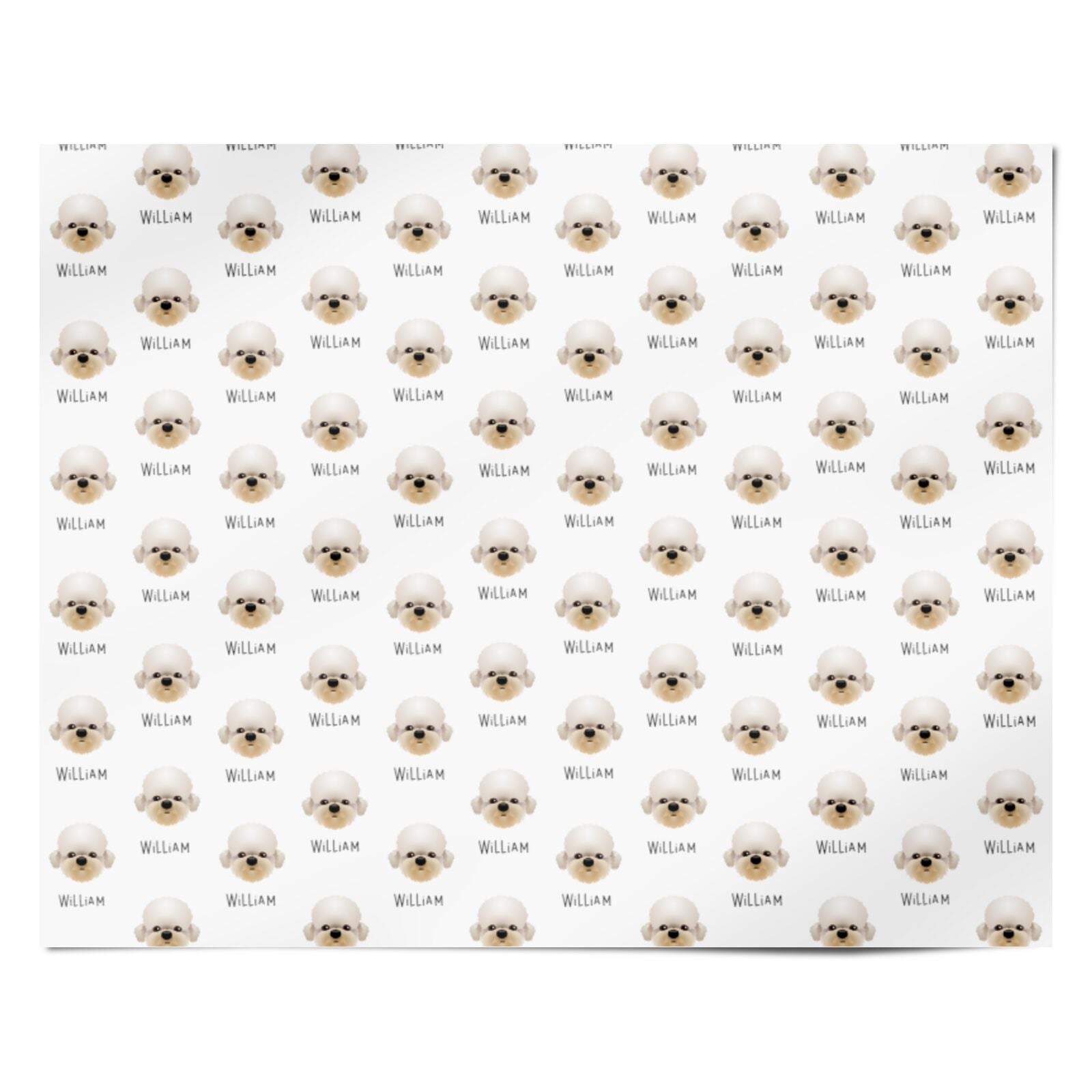 Dandie Dinmont Terrier Icon with Name Personalised Wrapping Paper Alternative