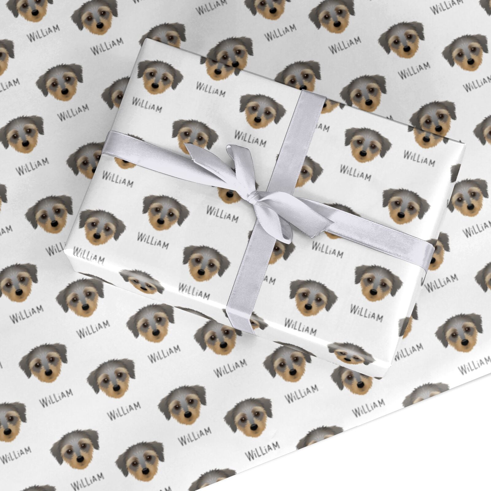 Dorkie Icon with Name Custom Wrapping Paper