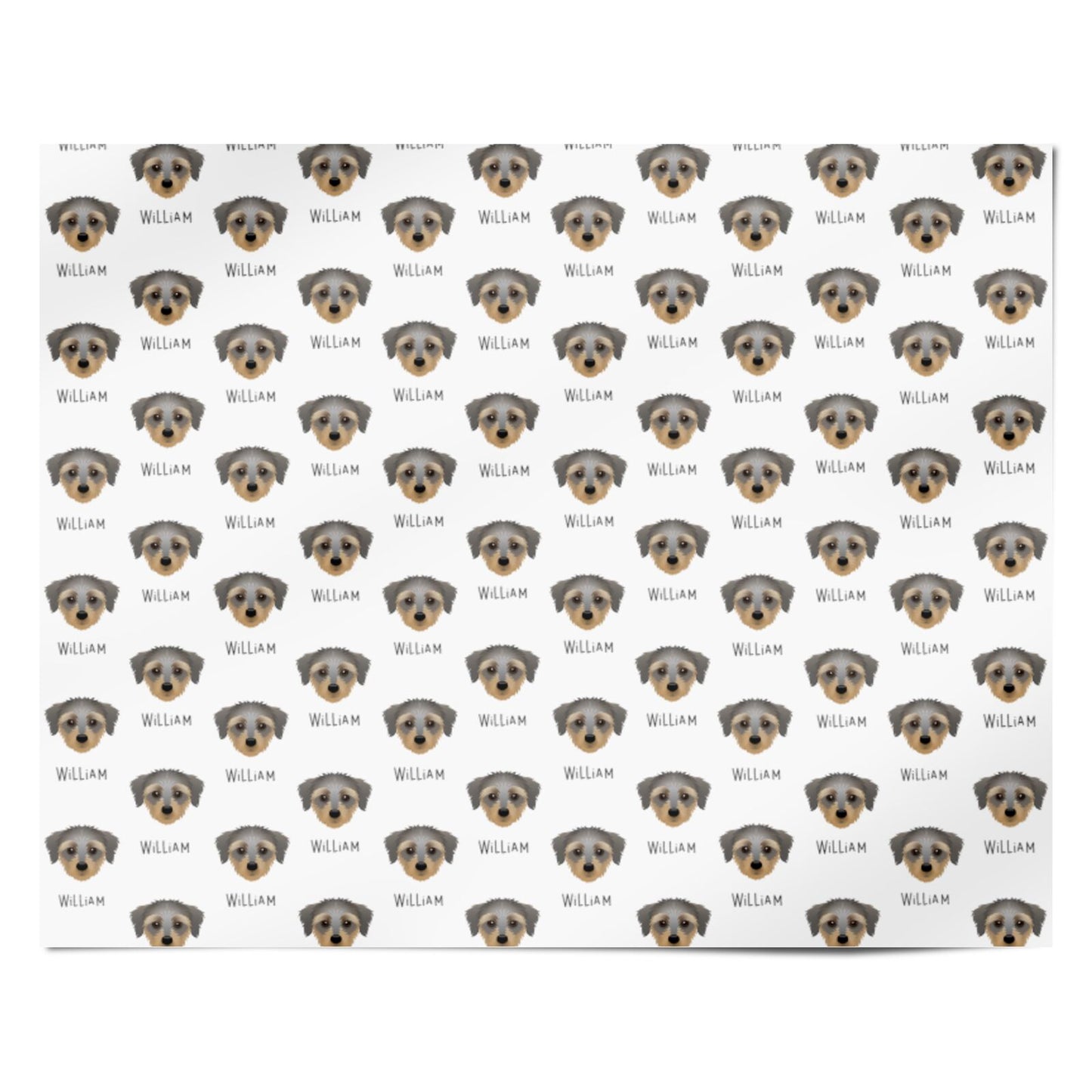 Dorkie Icon with Name Personalised Wrapping Paper Alternative