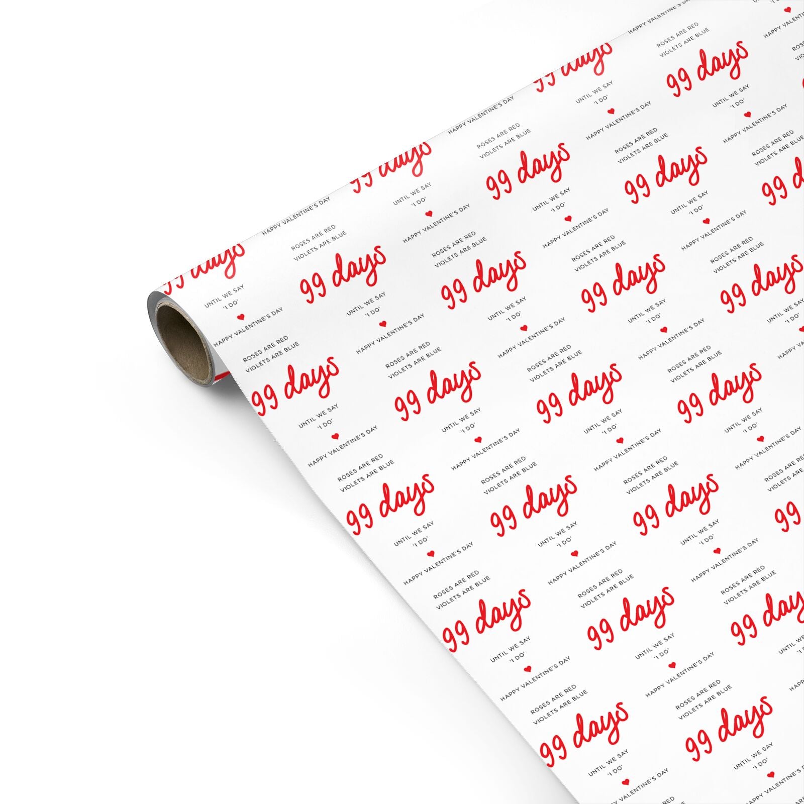 Engaged Couple Valentine Personalised Gift Wrap