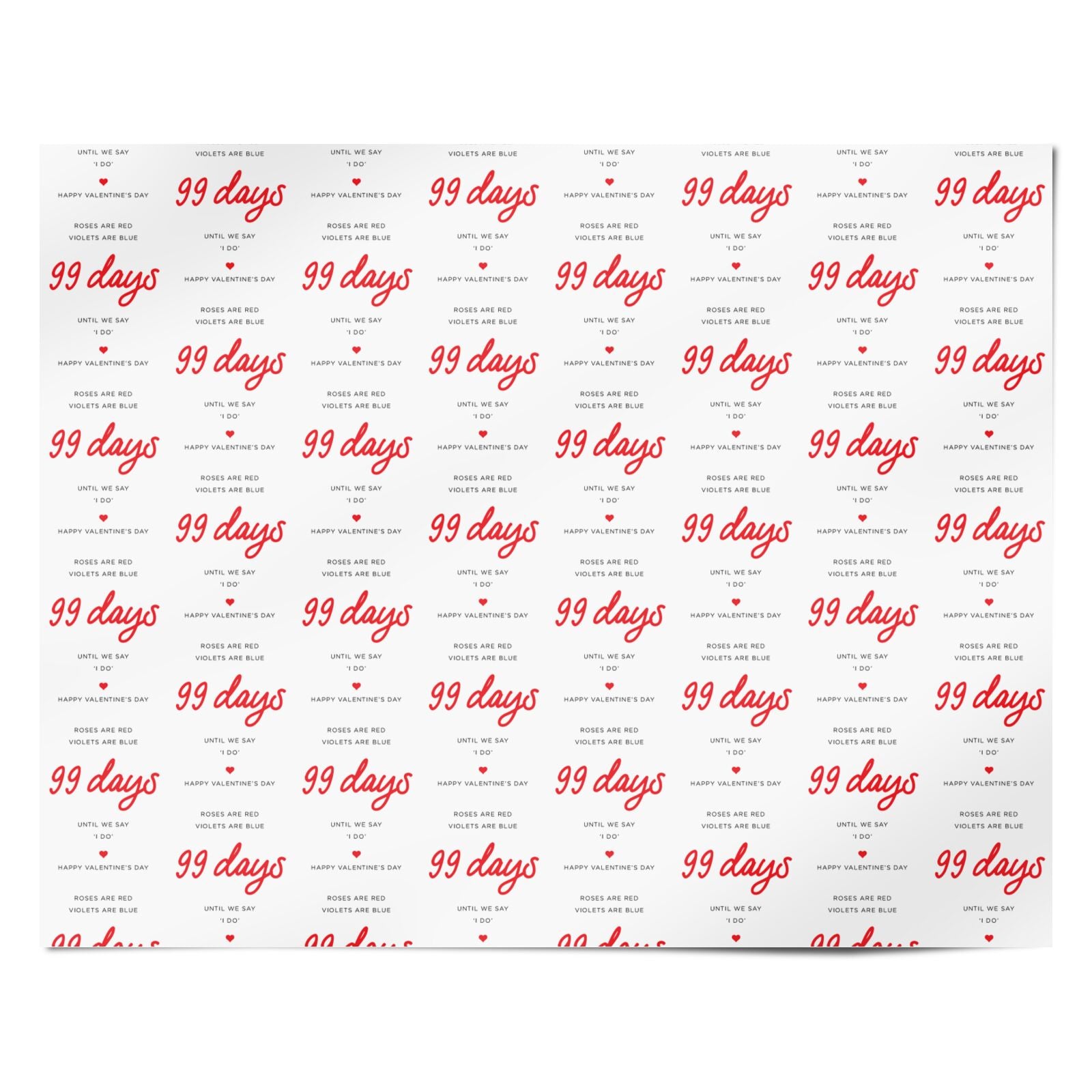 Engaged Couple Valentine Personalised Wrapping Paper Alternative