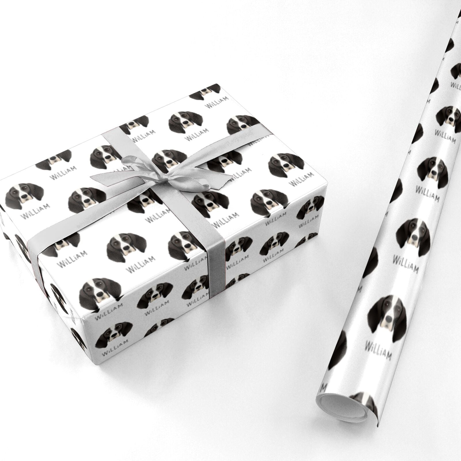 English Coonhound Icon with Name Personalised Wrapping Paper