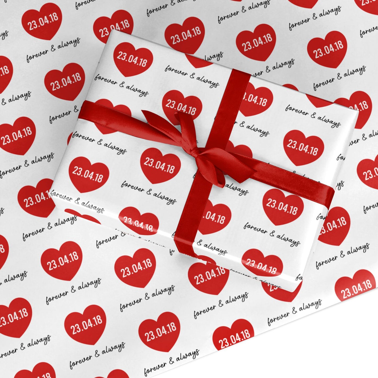 Forever and Always Personalised Custom Wrapping Paper