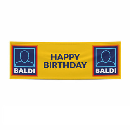 Funny Baldi Birthday 6x2 Paper Banner