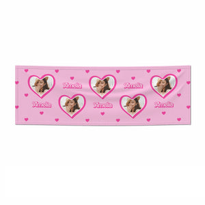 Girls Prink Photo Birthday Banner