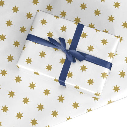 Gold Star Custom Wrapping Paper