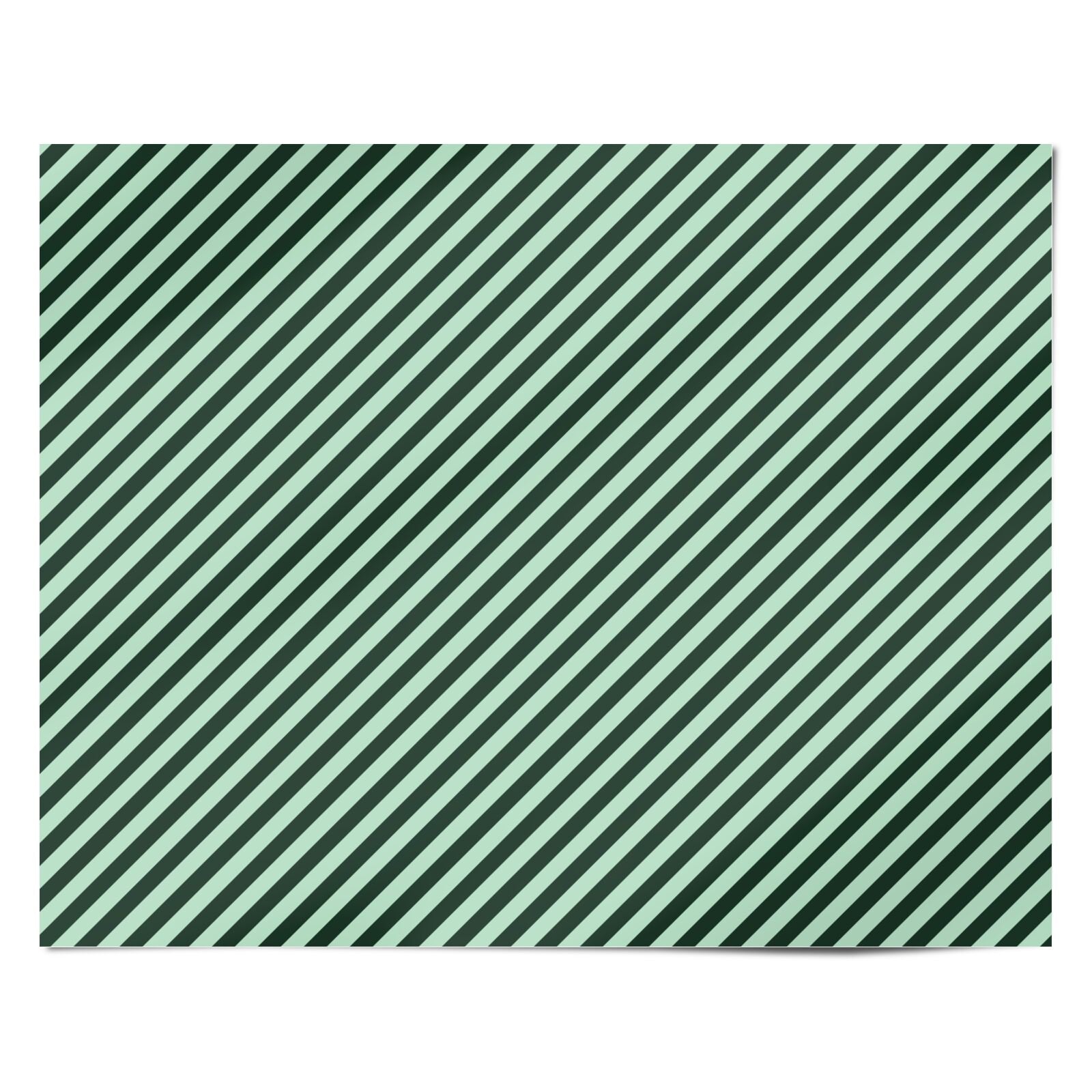 Green Candy Cane Stripe Personalised Wrapping Paper Alternative