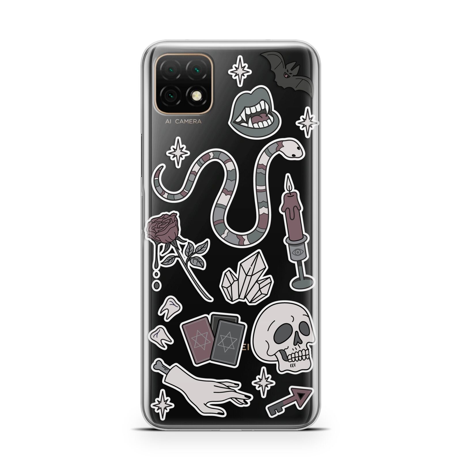 Halloween Spooky Stickers Huawei Enjoy 20 Phone Case