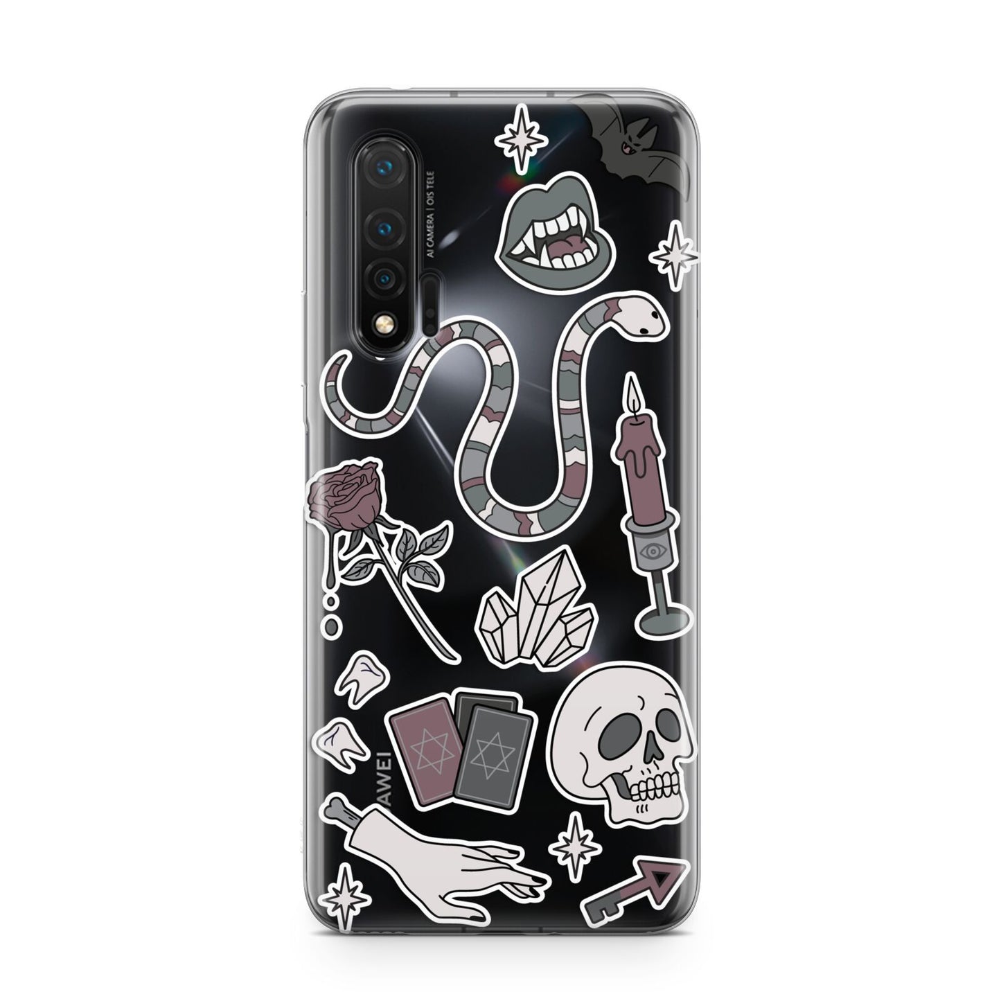 Halloween Spooky Stickers Huawei Nova 6 Phone Case